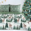 VIANOČNÉ POSTEĽNÉ OBLIEČKY FOREST 160X200 70X80/X2 CM ZELENÉ