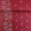 Bavlna ľudový vzor - Bordúra kvet bordová