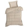 POSTEĽNÁ SÚPRAVA RETRO 6 220X200 CM, VANKÚŠ 70X80 CM/2KS BÉŽOVÁ