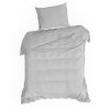 POSTEĽNÁ SÚPRAVA PASY 220X200 CM, VANKÚŠ 70X80 CM/2KS SIVÁ