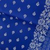 Bavlna ľudový vzor - Bordúra ruža parížska modrá