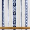 Bavlna ľudový vzor - Pruhy modrá na bielom