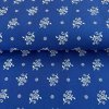 Bavlna ľudový vzor - Kvety na kráľovskom modrom
