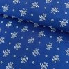 Bavlna ľudový vzor - Kvety na kráľovskom modrom