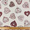 Bavlna režná - Srdiečka bordové