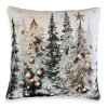 Obliečka na vankúš Gobelín CHENILLE 42/42 cm - Vianoce stromy