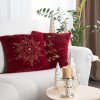 VIANOČNÁ OBLIEČKA NA VANKÚŠ 119F 45X45CM BORDOVÁ