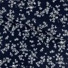 Bavlna ľudový vzor - Kvety na tmavo modrom