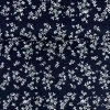 Bavlna ľudový vzor - Kvety na tmavo modrom