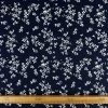 Bavlna ľudový vzor - Kvety na tmavo modrom