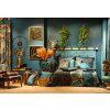 OBRAZ LIMITED COLLECTION LILI1 53X53 TMAVOZELENÝ