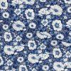 Bavlna digital - Kvety modré