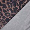 Elastický úplet na legíny a dresy - Leopard čokoláda