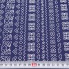 Bavlna ľudový vzor - Čičmany modrá tmavá