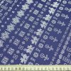 Bavlna ľudový vzor - Čičmany modrá tmavá