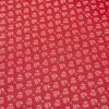 Bavlna ľudový vzor - Kvety červená