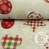 Španielska Loneta - Christmas Beige Checked Balls