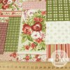 Bavlna Tália - Patchwork ruže červená