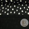 Teplákovina počesaná - Bodky čierna