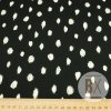 Teplákovina počesaná - Bodky čierna