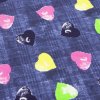 Teplákovina s lycrou - Srdiečka farebné