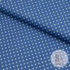 Bavlna vzorovaná - Bodky 2mm na modrom podklade