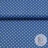 Bavlna vzorovaná - Bodky 2mm na modrom podklade