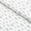 Bavlna vzorovaná - Obláčiky biela