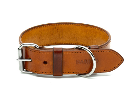 Kožený obojek pro psa BARICO Light Brown