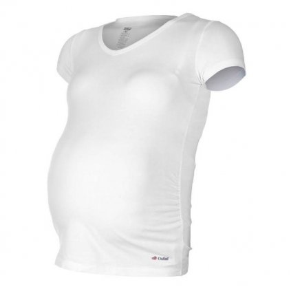 Tričko těhotenské KR tenké Outlast® - bílá