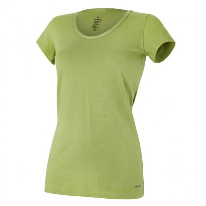 Tričko dámské KR tenké výstřih U Outlast® - zelená matcha (Velikost S)