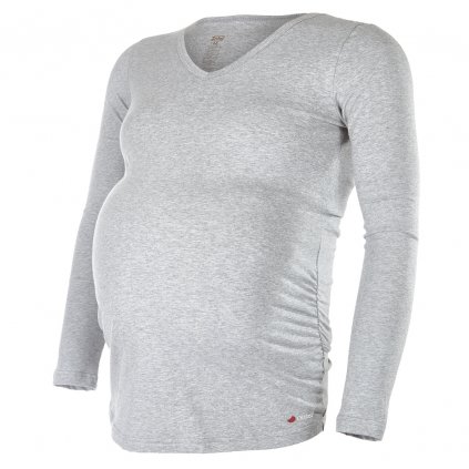 Tričko těhotenské DR tenké Outlast® - šedý melír