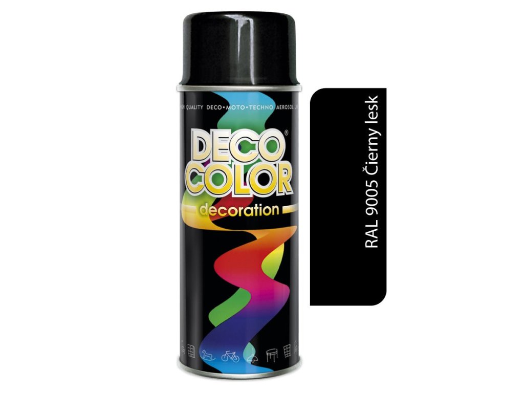 deco color dekorace ral 9005 černý lesk 400mlz 1
