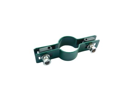 Příchytka ke sloupku kulatá 38 mm, průběžná, mechová zelená