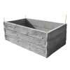 vyvýšená betonová zahrada 200x100cm vzor dřevo přírodní šedá 75cm