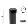 kulatý plotový sloupek průměr 48 mm délka plotového oka 2300 mm pozinkovaný a potažený antracitově šedou barvou ral 7016