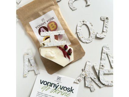 Vonný vosk do skříně s písmenem