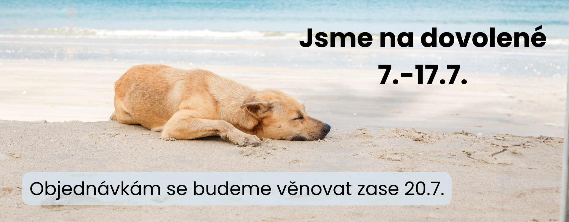 E-shop má dovolenou