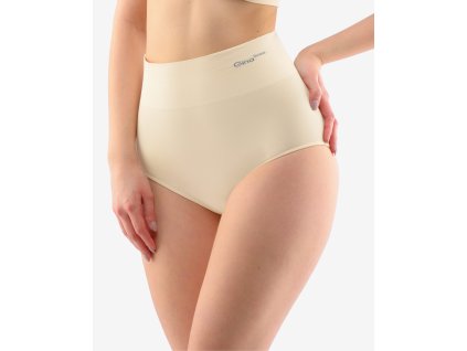 00036P Kalhotky klasické s vysokým pasem (Barva Tělová, Velikost L/XL)