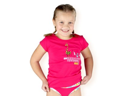 28003P Tričko s krátkým rukávem dívčí (Barva Bordo, Velikost 128)