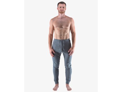 79161P Kalhoty dlouhé pyžamové pánské (Barva Tm. šedá, Velikost L)