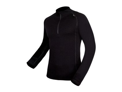 88016P Triko se zipem s dlouhým rukávem pánské (Barva Černá, Velikost L)