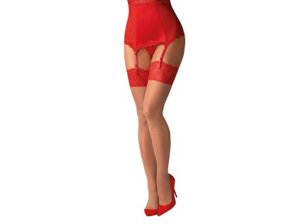 PUNČOCHY LOVICA (Velikost S/M, Barva czerwony)