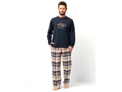 PÁNSKÉ PYŽAMO MNS 444 DR (Velikost L, Barva černá)