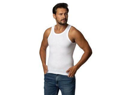 BEZEŠVÝ nátělník MICHAEL (Barva bílá)