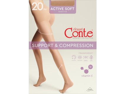 PUNČOCHÁČE ACTIVE SOFT 20 DEN R.2-4 (Velikost 2, Barva bronz)