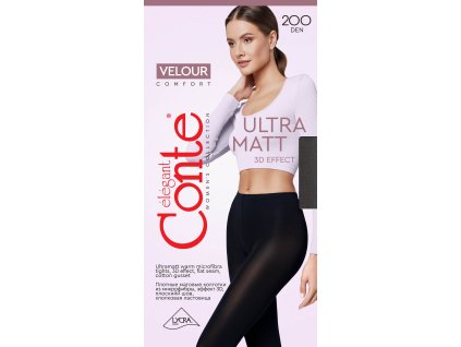 VELUROVÉ PUNČOCHÁČE 200 DEN (Velikost 2, Barva nero)