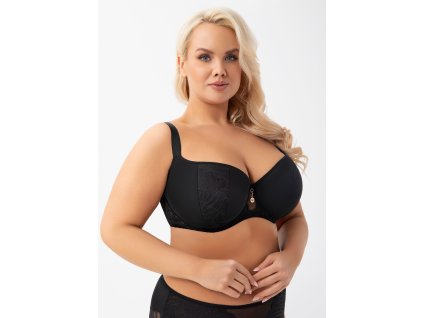 BALKONOVÁ PODPRSENKA ERATO K962 ČERNÁ (Velikost 65F, Barva černá)