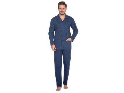 PÁNSKÉ PYŽAMO 463A DR (Barva tm. modrá)