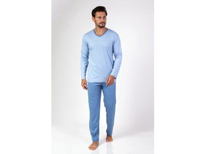 PÁNSKÉ PYŽAMO 468A DR (Barva modrá)